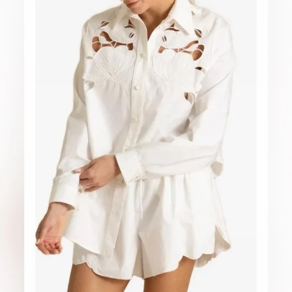 Zimmermann Daylight Embroidered Shirt & Shorts Set - Picture 2 of 11